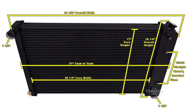 CC162-BLK 3 Row Black