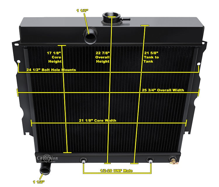 CC1635-BLK 3 Row Black