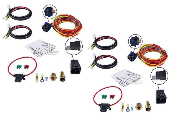 (2) Deluxe Dual Fans Relay Kits
