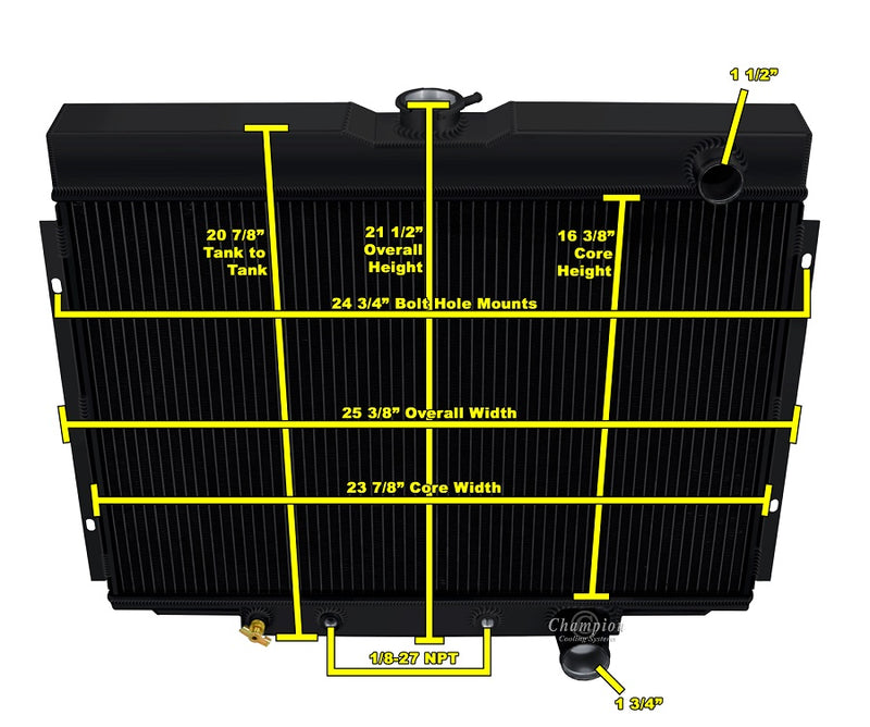 CC338-BLK 3 Row Black