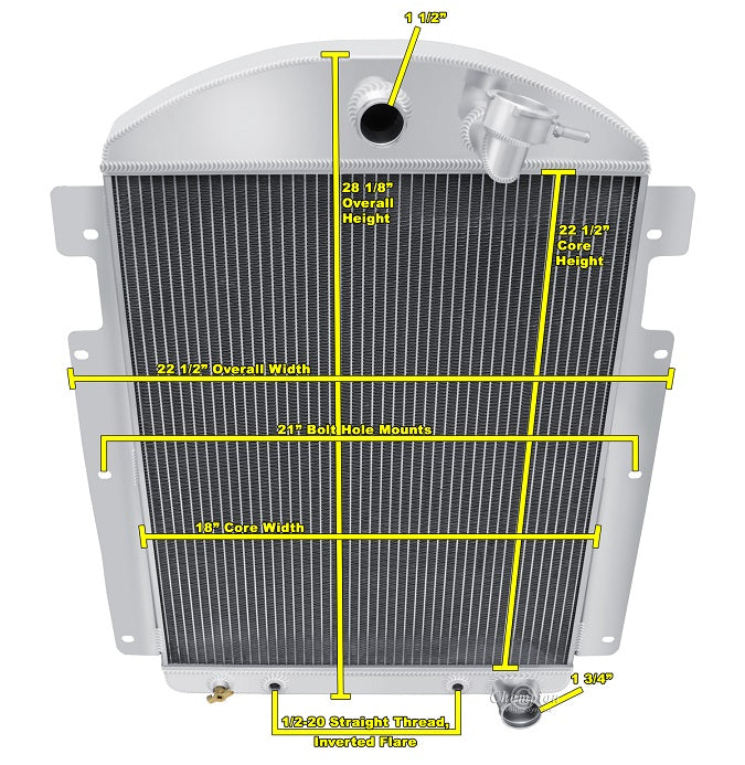 CC3738CH 3 Row For V8's