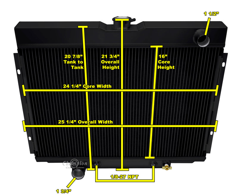 CC379-BLK 3 Row Black