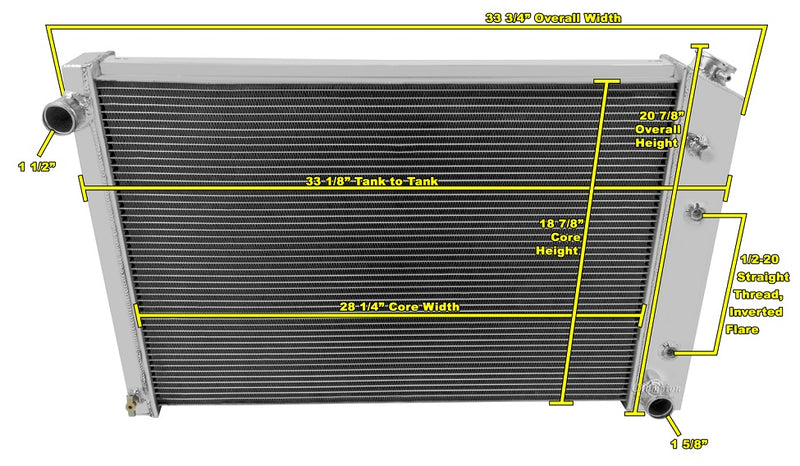 CC716-BLK 3 Row 19" Tall Core Black