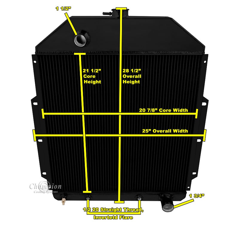 CC4252CH-BLK 3 Row Chevy Conversions Black