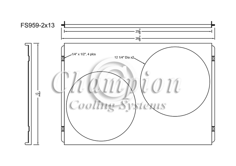 499FS12C Shroud + SPAL-1522x2 <br> Medium Profile Fans
