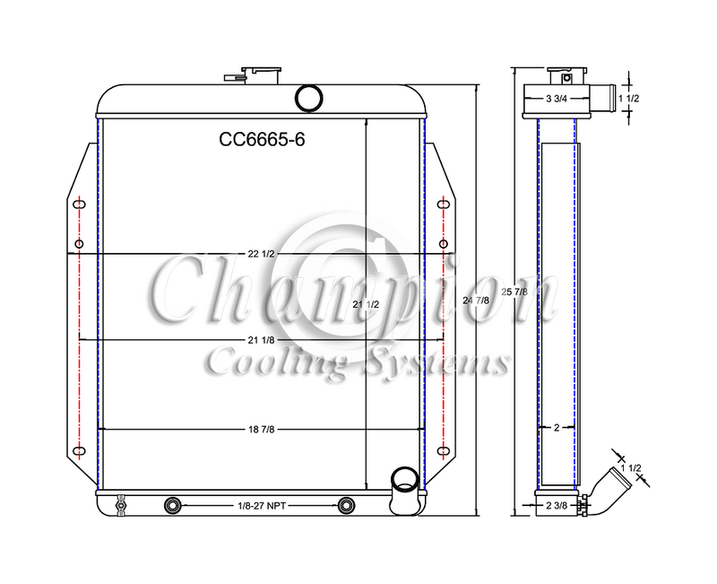 CC6665-6 3 Row L6 Engines