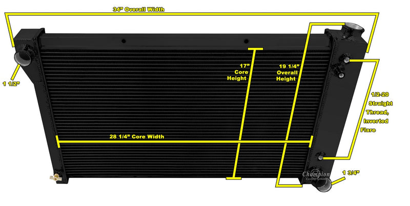 CC369-BLK 3 Row Black