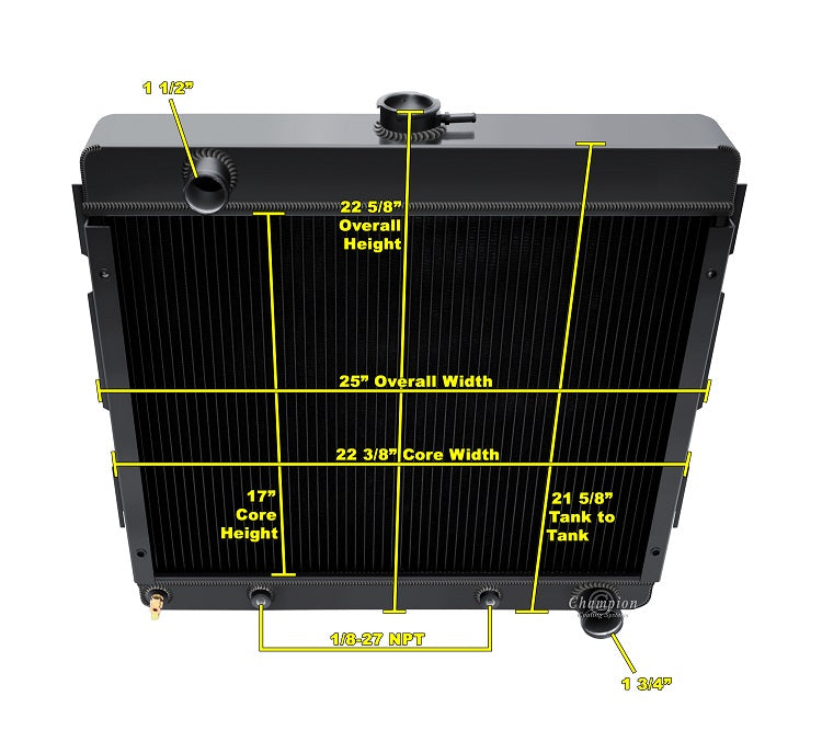 CC526B-BLK 3 Row Black