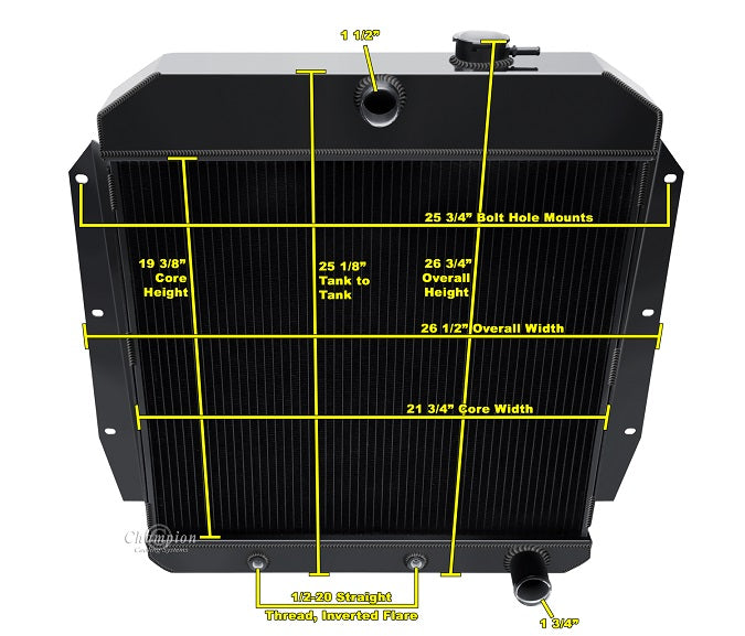 CC5559-BLK 3 Row Black