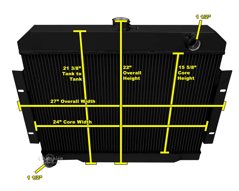 CC583-BLK 3 Row Black