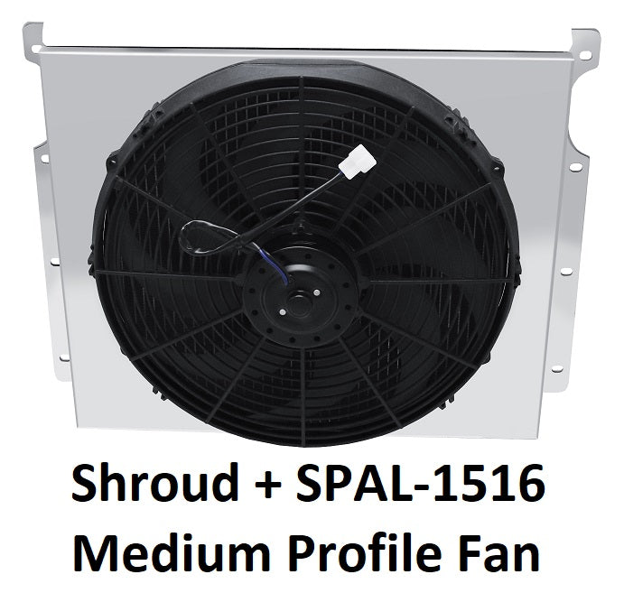 60WLFS16C Shroud + SPAL-1516 <br> Medium Profile Fan