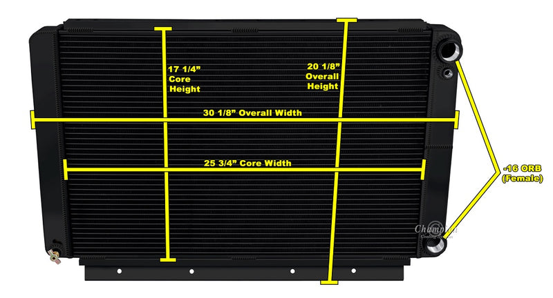 CC6165DP-BLK 3 Row Dual Pass Black