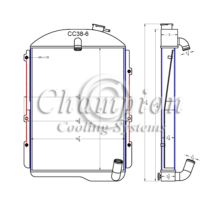 CC38-6 3 Row For 6 Cyl