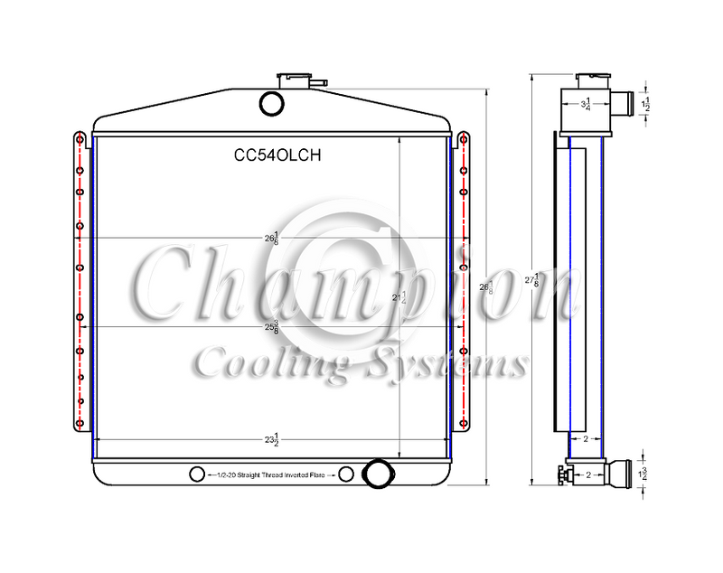 CC54OLCH 3 Row Chevy Motor