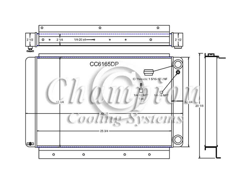 CC6165DP 3 Row Dual Pass