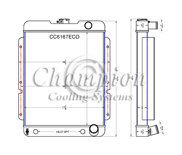 CC6167ECO 3 Row Lower Pass Outlet