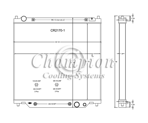 CR2170-1  Fits: 5.4L 330ci V8
