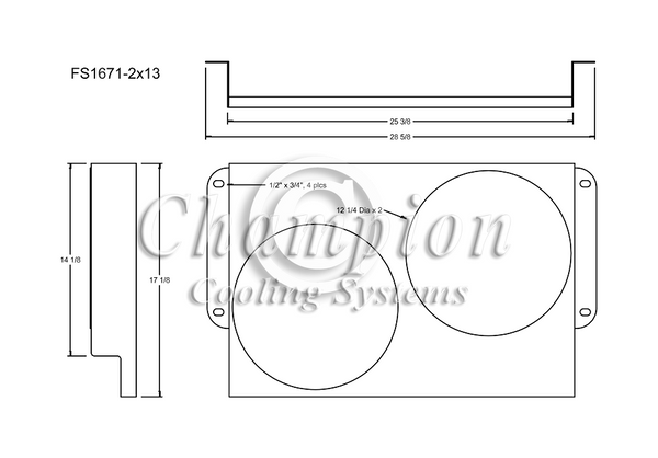 CC1671-1671FS12C 3 Row A/C and HD
