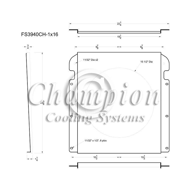 CC3940CH-3940FS16C 3 Row Combo V8