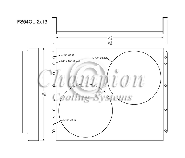 CC54OLCH-54OLFS12CSP 3 Row Chevy V8
