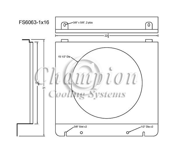 6063FS16C Shroud + 16" Pro-Series Fan
