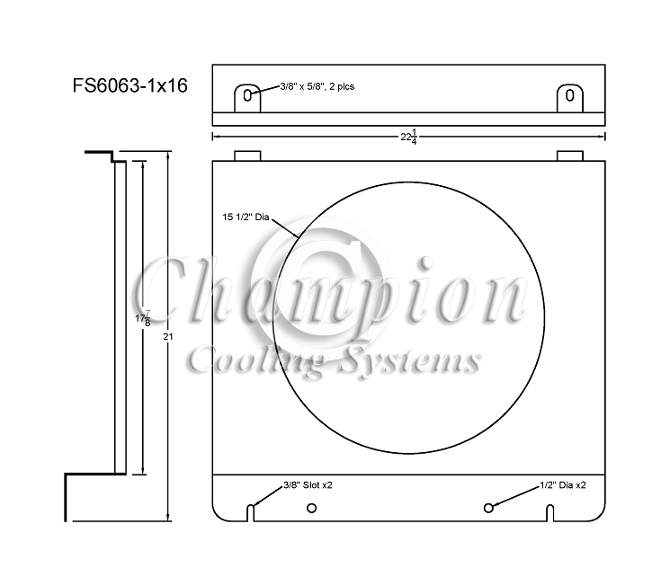 6063FS16C Shroud + 16" Pro-Series Fan