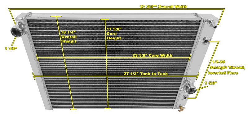 AE1052 2 Row 1" Tubes