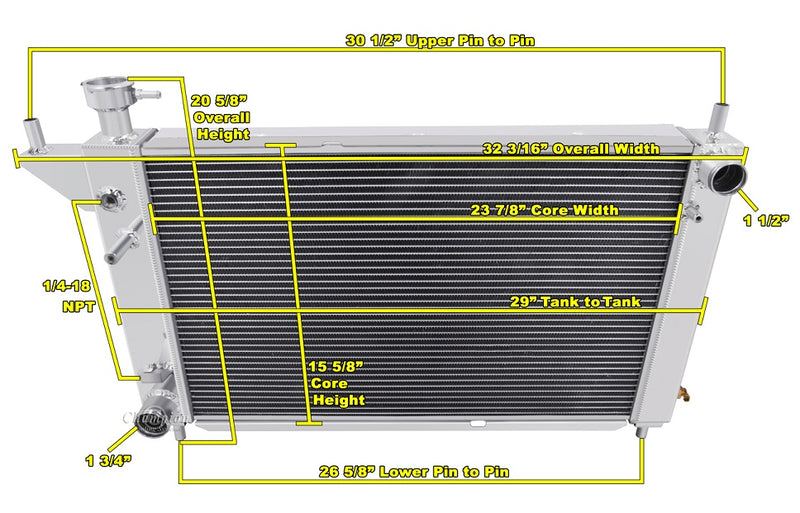 AE1488 2 Row 1" Tubes