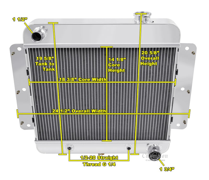 AE255 2 Row 1" Tubes