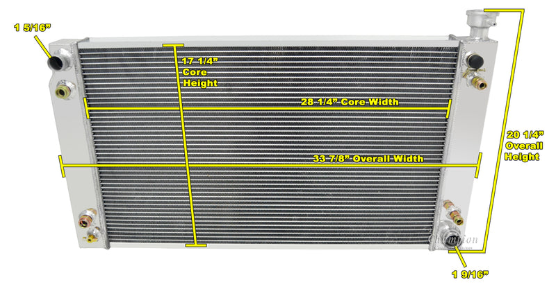 CC622 3 Row (17" x 28" Core)