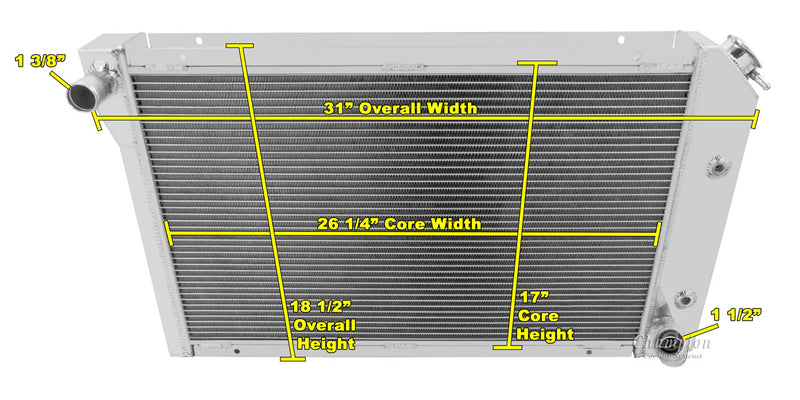 Ledfoot Racing Radiator EC718-718FS12SP 2 Row Combo