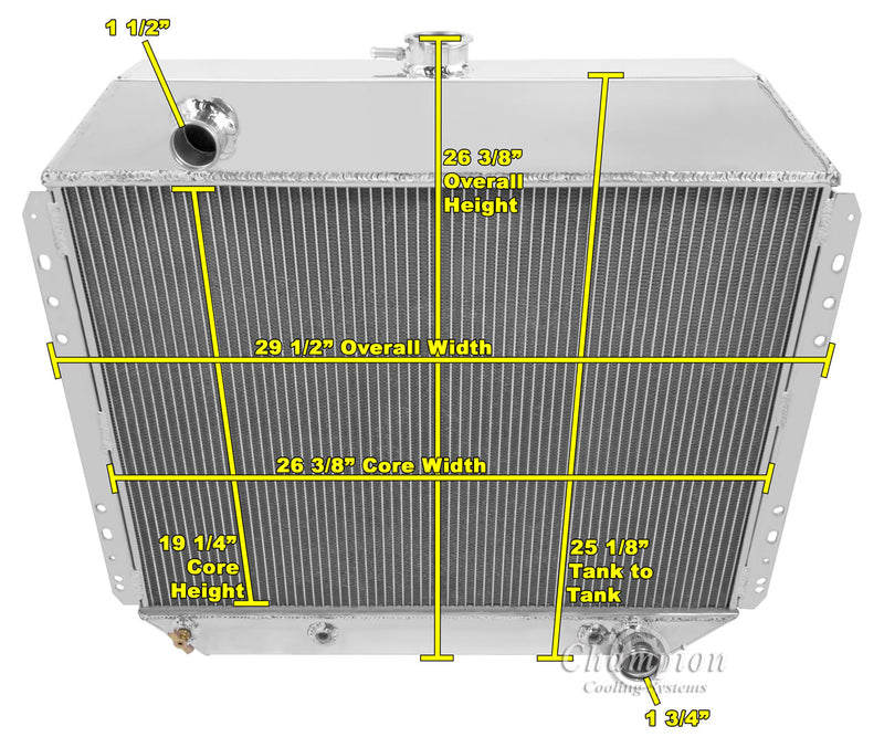 MC833-833FS12FSP 4 Row Combo Chevy V8's