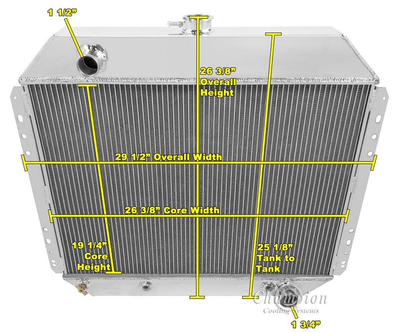 CC833B-833FS12FSP 3 Row Combo Chevy V8's