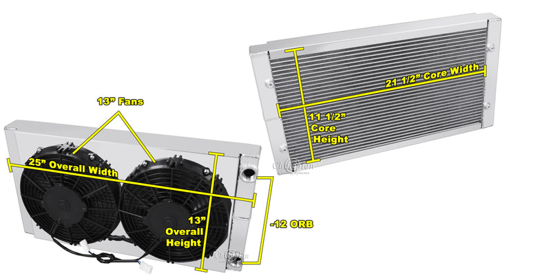 RS25-13 Drag Racing Radiator